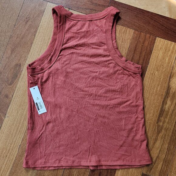 NWT No Boundaries Juniors Mauve Ribbed Tank Top Size Medium - Picture 9 of 11